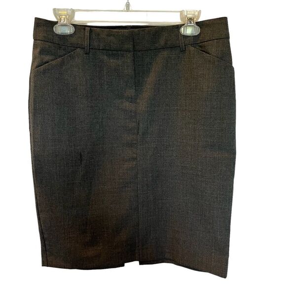 Body by Victoria The Christie Fit Skirt Gray Size 6 Pencil Front zip & Button - Picture 1 of 7